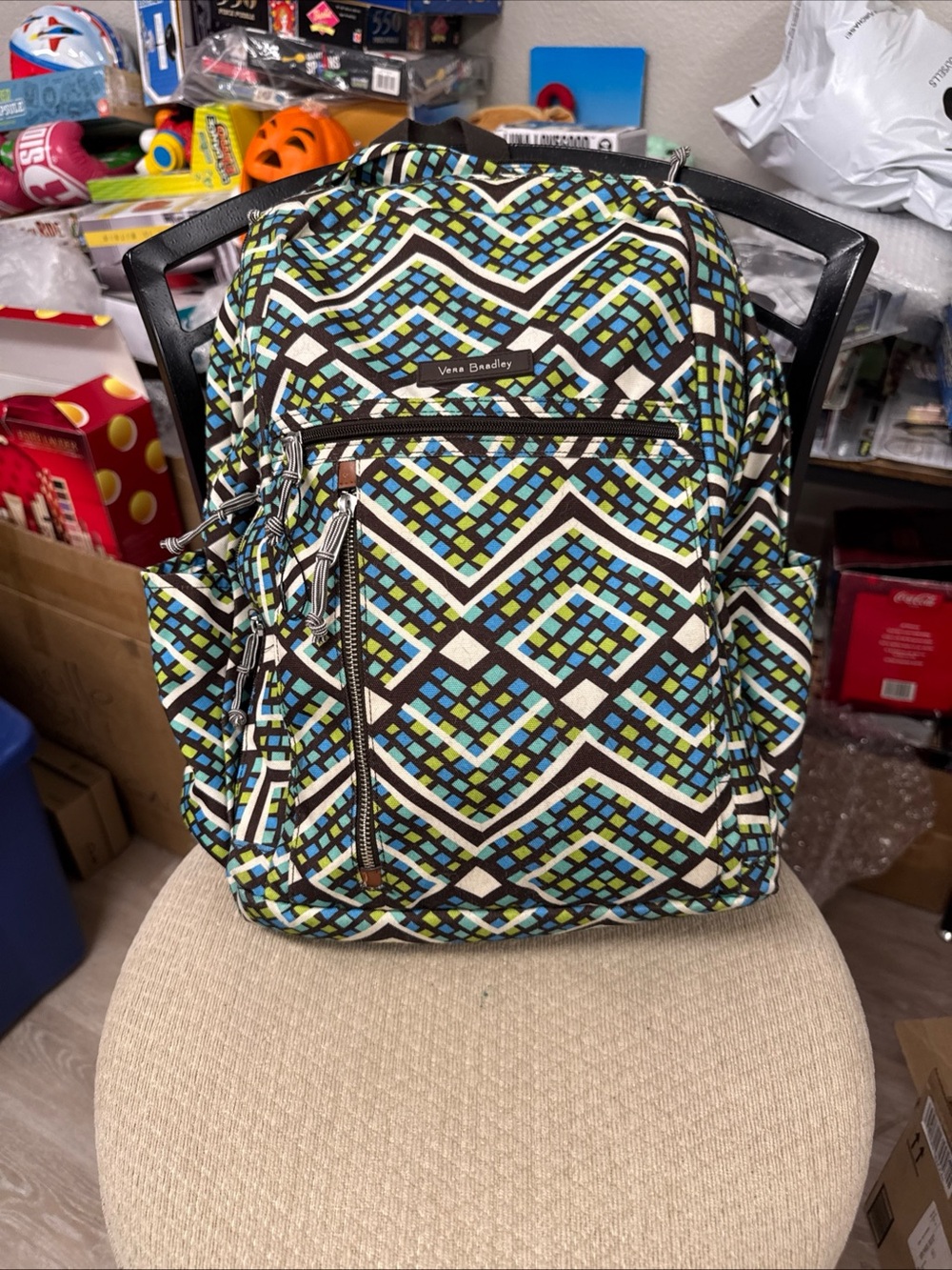 Vera Bradley Lighten Up Backpack Rain Forest Retired Quilted Bag